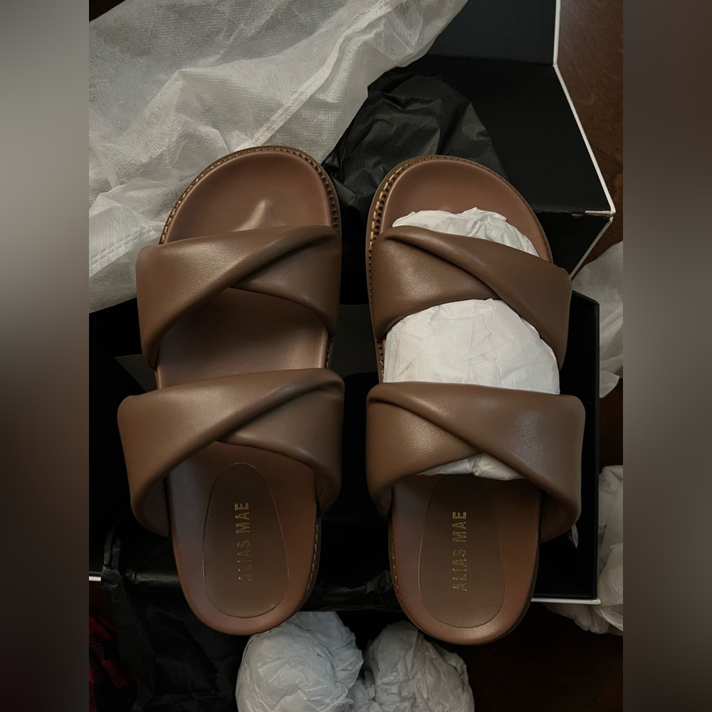 Alias Mae Paris Slide - Coffee Leather